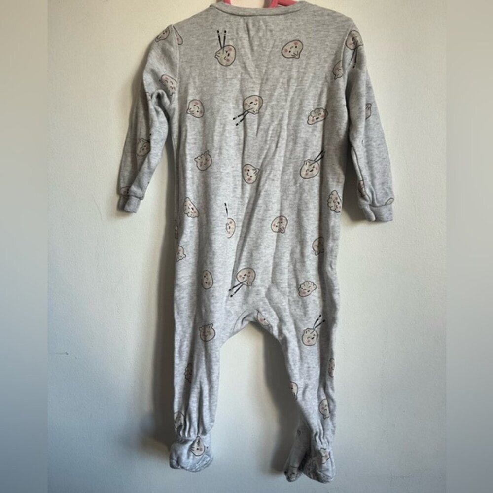Pekkle Organic Cotton Unisex One Piece Pyjama - Gray Dumpling - 12 Months - Picture 5 of 5